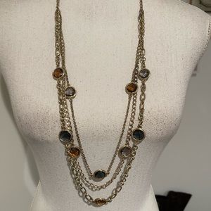 Lia Sophia Gold Triple Layer Necklace